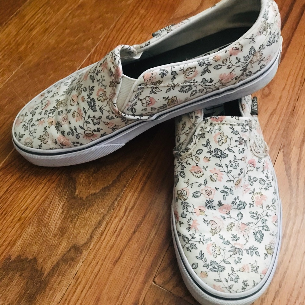 Floral Slip On Vans